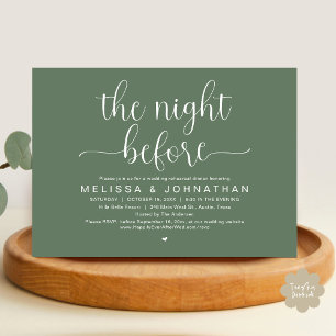 Convite Na Noite Anterior, Janta De Ensaio De Casamento