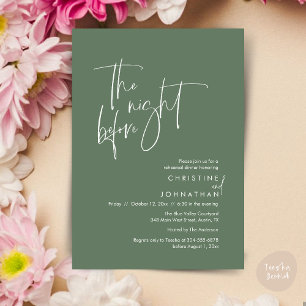 Convite Na noite anterior, Janto de ensaio casual de casam