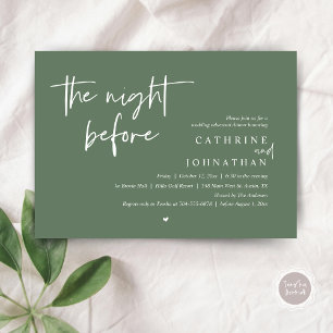 Convite Na noite anterior, Janto de ensaio de casamento