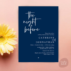 Convite Na noite anterior, Janto de ensaio de casamento
