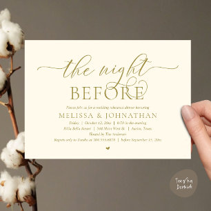 Convite Na Noite Anterior, Janto de Ensaio de Casamento Cl