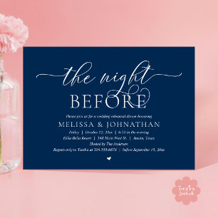 Convite Na Noite Anterior, Janto de Ensaio de Casamento Cl