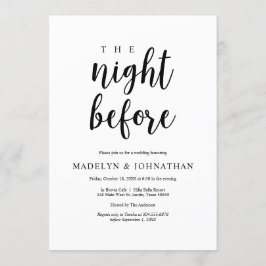 Convite Na noite anterior, Janto de ensaio de casamento ru