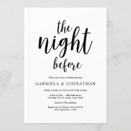 Convite Na noite anterior, Janto de ensaio de casamento ru