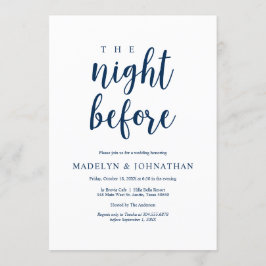 Convite Na noite anterior, Janto de ensaio de casamento ru