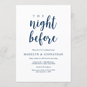 Convite Na noite anterior, Janto de ensaio de casamento ru