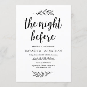 Convite Na noite anterior, Janto de ensaio de casamento ru