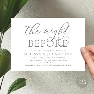 Convite Na Noite Anterior, Janto Moderno de Ensaio De Casa