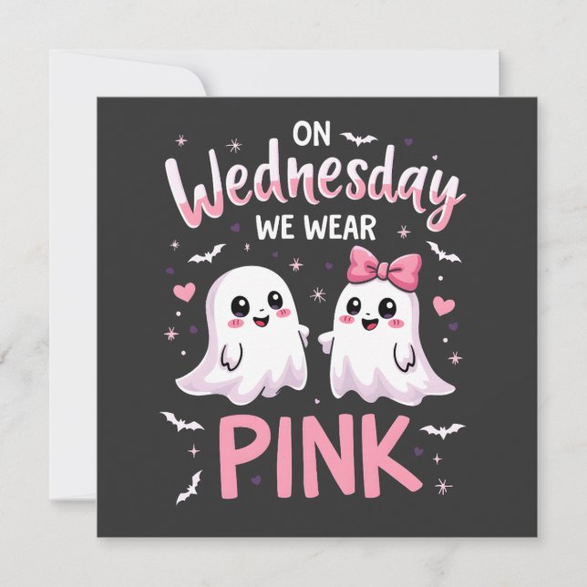 Convite Na Quarta-Feira Vestimos O Crânio De Halloween Ros (Frente)