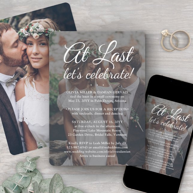 Convite Na Última Celebração de Casamento 2 Foto e Texto B (Criador carregado)