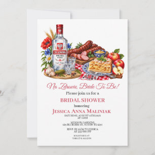Convite Na Zdrowie Brinde Vodca Festa de Noiva Polonesa