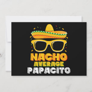 Convite Nacho Média da Família de Pais Papacito Cinco De M