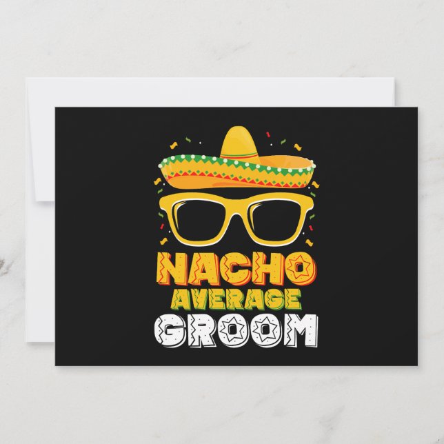 Convite Nacho Média de Casamento de Groom Cinco de Mayo (Frente)
