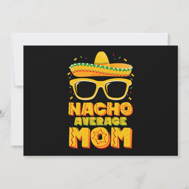 Convite Nacho Média Mãe Cinco De Mayo Correspondendo Famíl (Frente)
