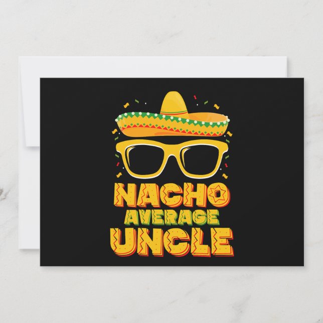 Convite Nacho Média Tio Cinco De Mayo Combinação Família (Frente)