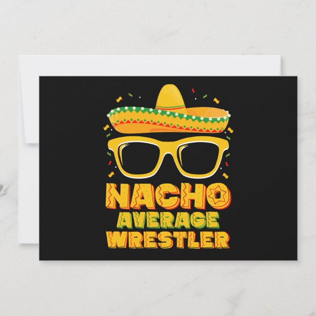 Convite Nacho Médio Wrestler Luta Cinco de Mayo (Frente)