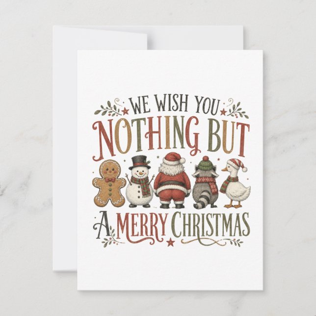 Convite Nada Além de um Natal Alegre (Frente)