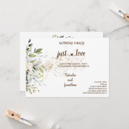 Convite Nada Chique Herbal apenas Amor Fuga Romântica