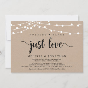 Convite Nada de Fantasia, Apenas Amor, Casamento com Luzin