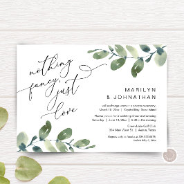 Convite Nada de Fantasia, Apenas Amor Casamento Jantar Ver