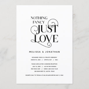 Convite Nada de Fantasia, Apenas Amor, Clássico Preto, Cas