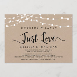 Convite Nada de Fantasia, Apenas Amor, Elopamento com Luze