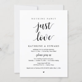 Convite Nada de Fantasia, Apenas Amor, Preto, Festa de Cas