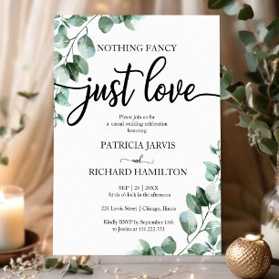 Convite Nada de Fantasia, Apenas Amor Recepção de Casament