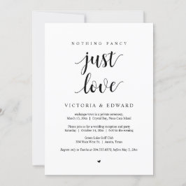 Convite Nada de Fantasia Só Amor, Preto, Festa de Elopamen