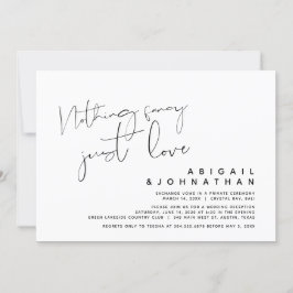 Convite Nada de Luxo, Apenas Amor, Casamento às Escuras