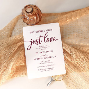 Convite Nada de Luxo, Apenas Amor Casamento Casual