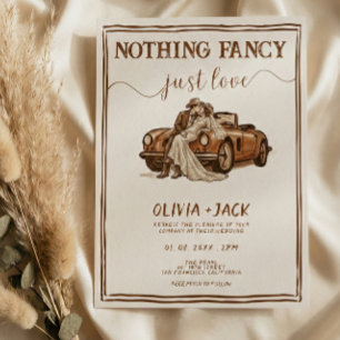 Convite Nada de Luxo, Apenas Amor Casamento Country Wester