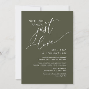 Convite Nada de Luxo, Apenas Amor, Casamento Intimo