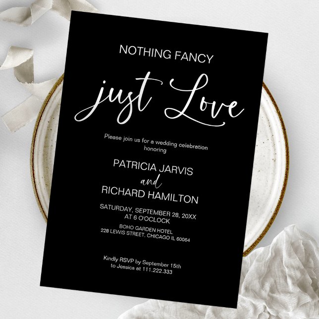 Convite Nada de Luxo, Apenas Amor Casamento Íntimo (Criador carregado)