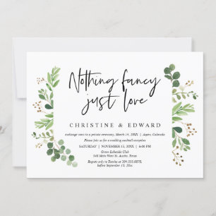 Convite Nada de Luxo, Apenas Amor, Casamento Intimo