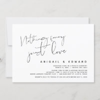 Nada de Luxo, Apenas Amor, Casamento Intimo