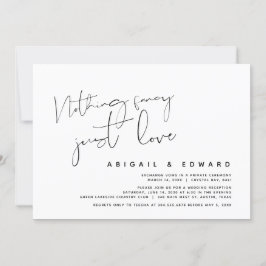 Convite Nada de Luxo, Apenas Amor, Casamento Intimo