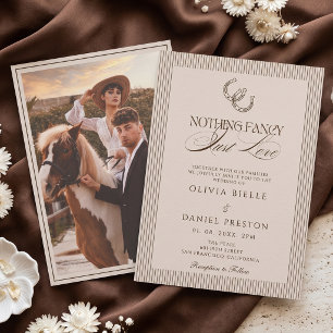 Convite Nada de Luxo, Apenas Amor Casamento Ocidental Foto