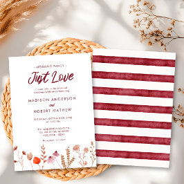 Convite Nada de Luxo, Apenas Amor Casamento Rústico com Fl
