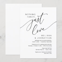 Convite Nada de Luxo, Apenas Amor, Festa de Casamento Inti