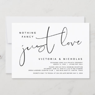 Convite Nada de Luxo, Apenas Amor, Festa de Casamento Inti