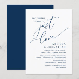 Convite Nada de Luxo, Apenas Amor, Jantar de Casamento às 