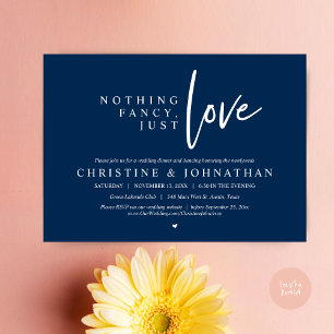 Convite Nada de Luxo, Apenas Amor, Jantar de Casamento Int