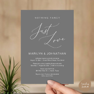 Convite Nada de Luxo, Apenas Amor, Jantar de Casamento Int