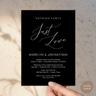 Convite Nada de Luxo, Apenas Amor, Jantar de Casamento Int