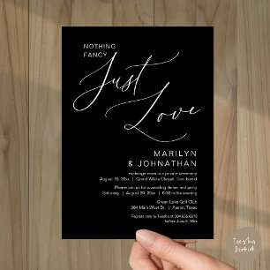 Convite Nada de Luxo, Apenas Amor, Jantar de Casamento Int