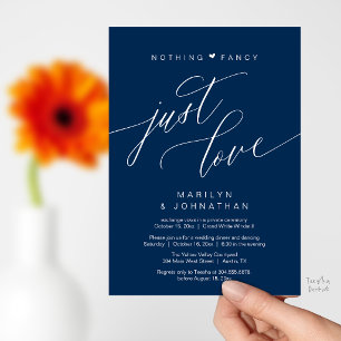 Convite Nada de Luxo, Apenas Amor Jantar de Casamento Mini