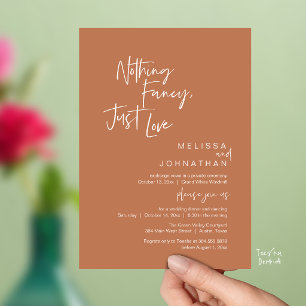 Convite Nada de Luxo, Apenas Amor, Jantar de Casamento Mod