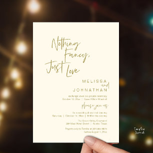 Convite Nada de Luxo, Apenas Amor, Jantar de Casamento Mod