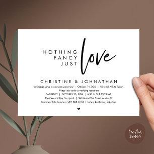 Convite Nada de Luxo, Apenas Amor, Recepção de Casamento M